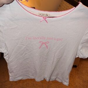 I’m literally just a girl crop top